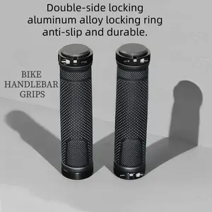 KwokBicycle Handlebar Grips MTB Mountain Bike Grip Handle Bar Grips Cover Shockproof Non-Slip Enhanced Grip Dual Locking Rings 22mm Soft Rubber Grip Handle Grips