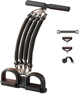 Multifunction Tension Rope Set - Upgraded Sit Up Bar with Adjustable Resistance Bands for Abdomen Waist Leg Hips Chest Back Workouts