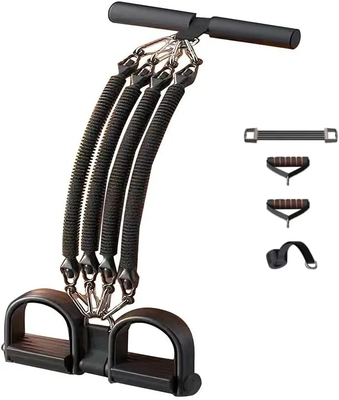 Multifunction Tension Rope Set - Upgraded Sit Up Bar with Adjustable Resistance Bands for Abdomen Waist Leg Hips Chest Back Workouts