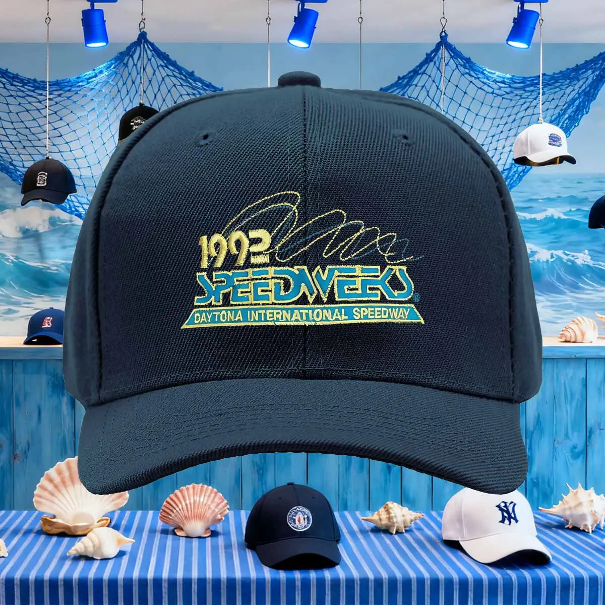 Retro 1992 Daytona Speedway Speedweeks Hat Nascar Snap Back Truck Driver Baseball Hat Retro Fun Truck Driver Baseball Hat
