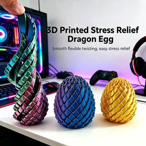 3D Printed Dragon Egg Fidget Toy Spinning Stress Relief Sensory Toy for Adults Kids
