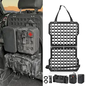 Seat Back Organizer Tactical Truck Organizer Molle Panel with 3 Organizer Storage Bag MOLLE Platform Solutions Modular Molle Tailgate Panel Vehicle MOLLE Seat Cover carorganizer backseat storage