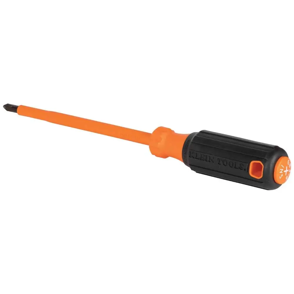 Klein Tools 6836INS Insulated Screwdriver, 1000V #2 Phillips Tip Screwdriver with 6-Inch Shank, Tip-Ident, Cushion-Grip Handle