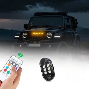 Wireless LED Strobe Lights Car Decor Atmosphere Light Warning Lights RGB Led Aircraft Strobe Lights Car Motorcycle LED Lights Led Car Ambient Light Multifunctional Car Led