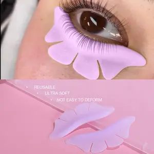 1Pair/2Pcs Free Glue Eyelash Lift Rod,Reusable Silicone Lower Eyelash Lift Pads Eyelash Lift Tool,Makeup Beauty Tools Lash Lift Pads,Eyelash Curlers Pad