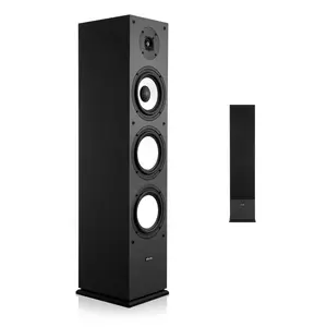 VEVOR Floorstanding Tower Speaker, 2-Way Home Audio Speaker with Amplifier, 1-Inch Tweeter, 6.5-Inch Woofer, 200W Peak Power, 70Hz–20kHz Frequency Response, Durable MDF Enclosure, Single