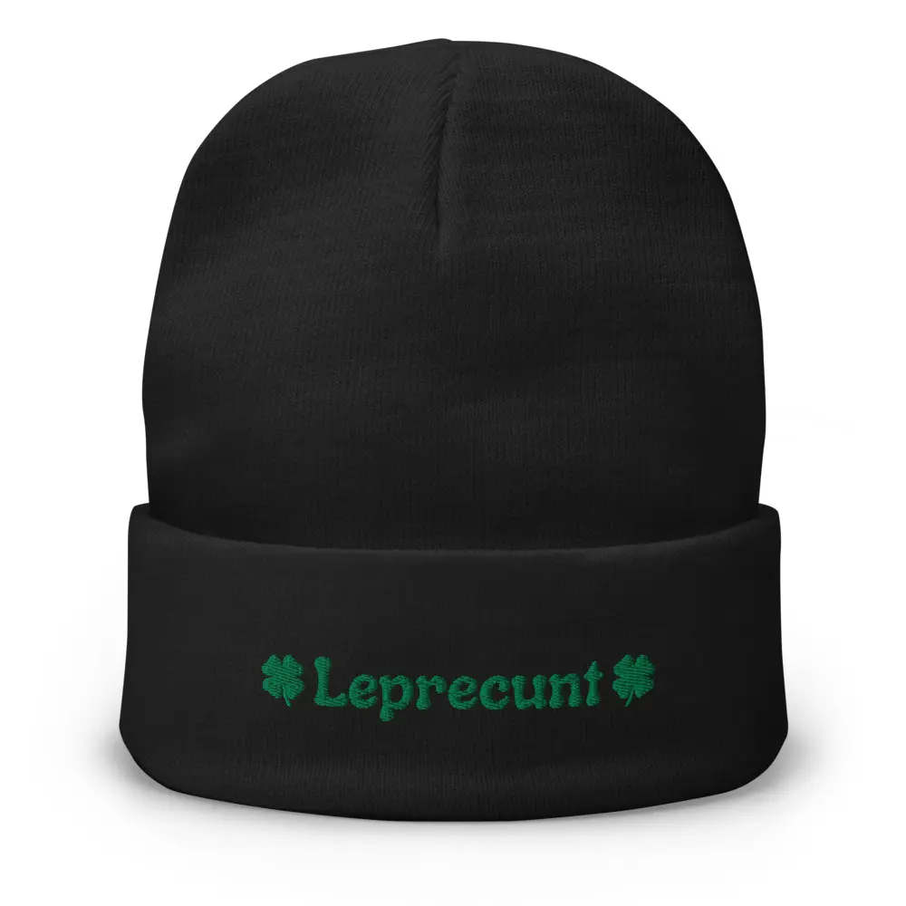 Leprecunt St. Patrick's Day Beanie
