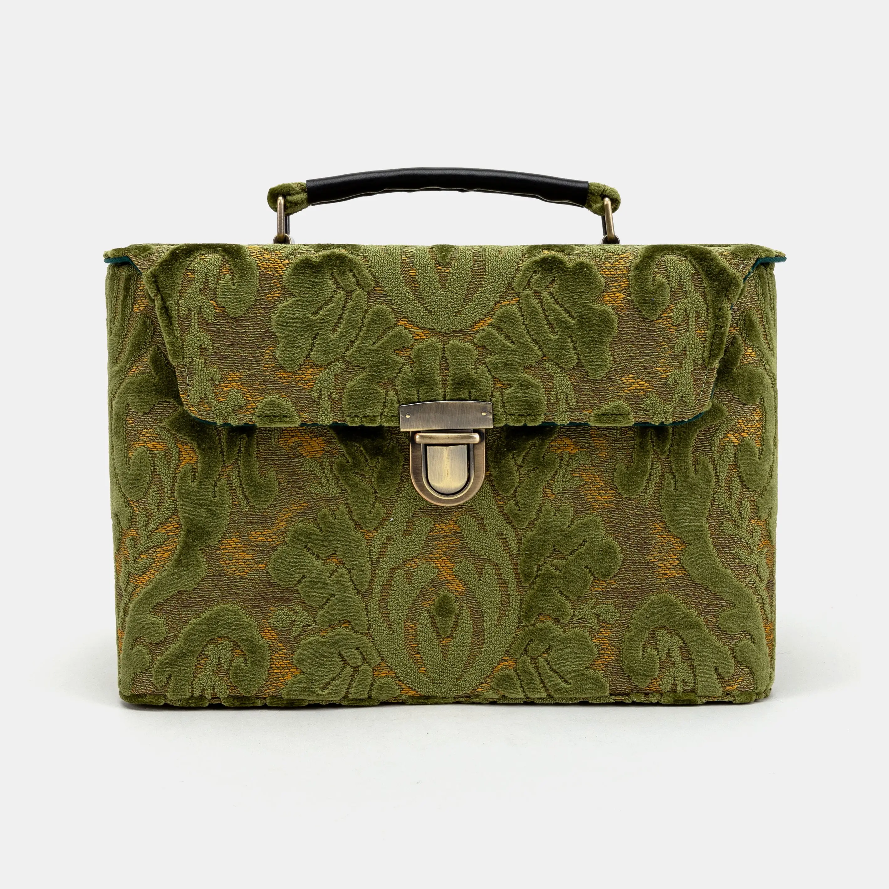 Burnout Velvet Fern Green Josephine Large Train Case