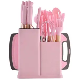 Silicone Kitchen Utensils Set, 19pcs/set Non-stick Cooking Utensils Set with Holder, Modern Cooking Essentials, Dishwasher Safe Kitchen Utensils Set