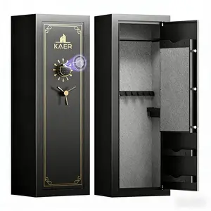 Digital KAER 20 Biometric Gun Safe, Wider and Deeper Fingerprint Gun Safes for Rifle and Pistols, Large Quick Access Heavy-Duty Gun Cabinet for Firearm Ammo with Removable Shelf & Gun Rack, Assembled