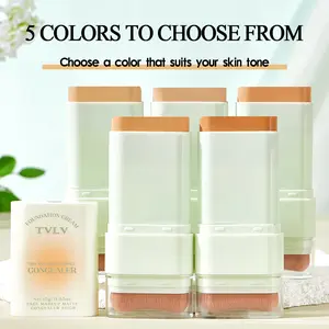 Multifunctional Concealer Foundation Stick with Brush, Lightweight Comfortable Coverage, Perfect for Contouring & Flawless Skin Tone