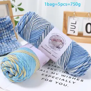 Color-Dyed Wool Yarn, Premium Medium Coarse Material, Soft Skin-Friendly Thread Balls, Ideal for Knitting Sweaters, Scarves, Hats, Gloves
