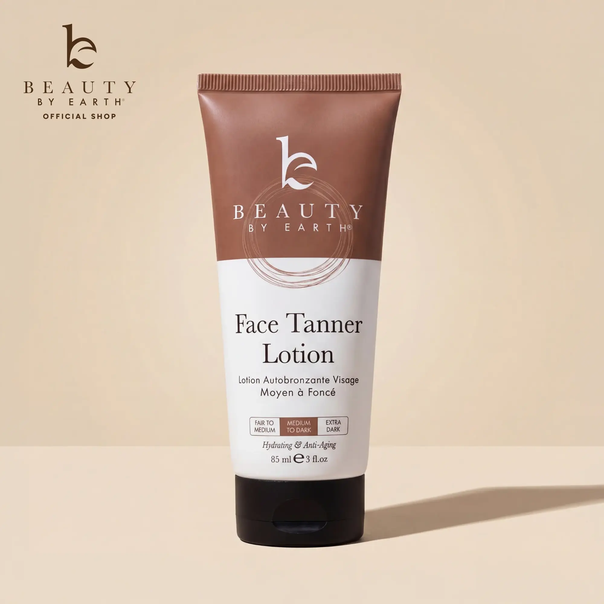 Beauty by Earth Face Self Tanner - Gradual Face Tan Non-Sticky Streak-Free Non Comedogenic Cruelty-Free Sunless Safe Bronze Tanning for All Skin Types