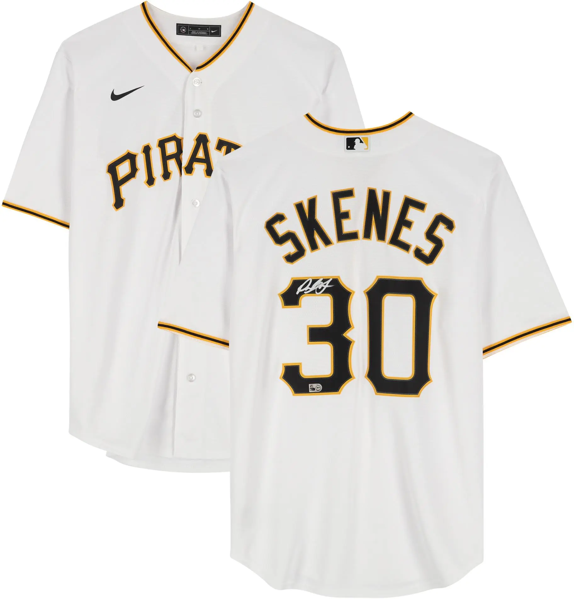 Paul Skenes Pittsburgh Pirates Autographed White Nike Replica Jersey - Fanatics Authentic Certified