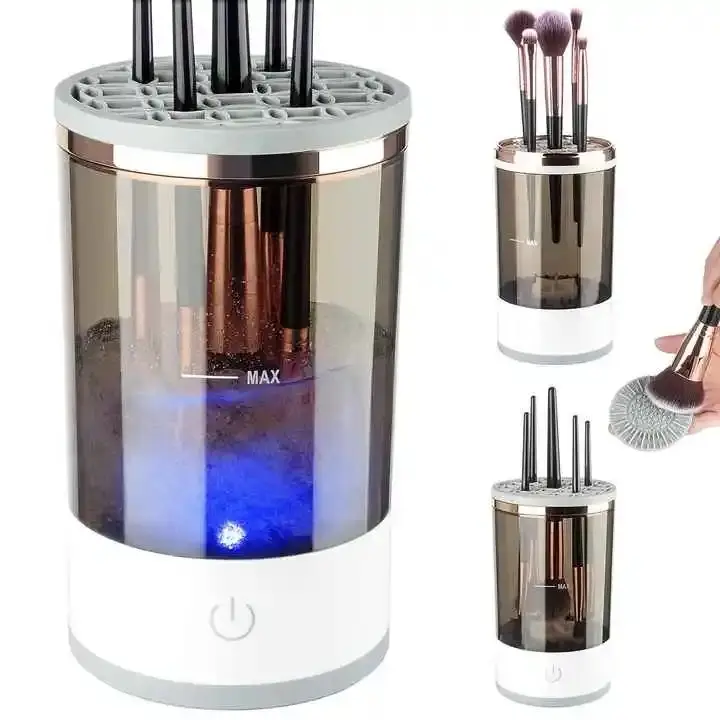 FAST INSTANT ELECTRIC BRUSH CLEANER MACHINE AUTOMATIC BRUSH CLEANER SPINNER MAKE UP BRUSH TOOLS