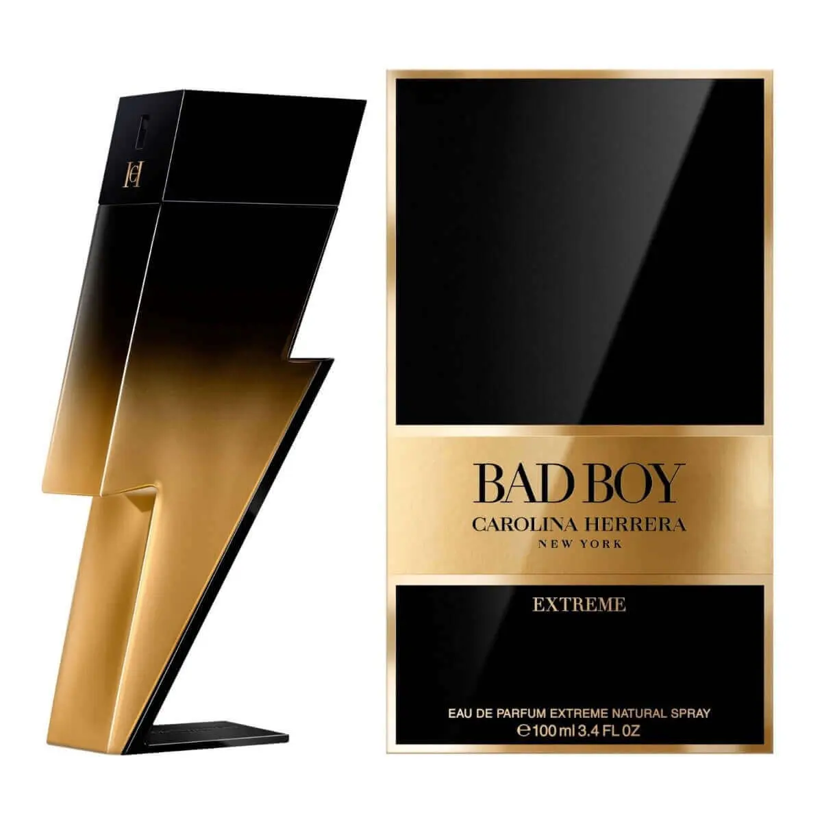 Carolina Herrera Men's Bad Boy Extreme EDP Cologne, 3.4 fl oz, Aromatic Amberwood Scent, New in Box Packaged Men's Fragrance