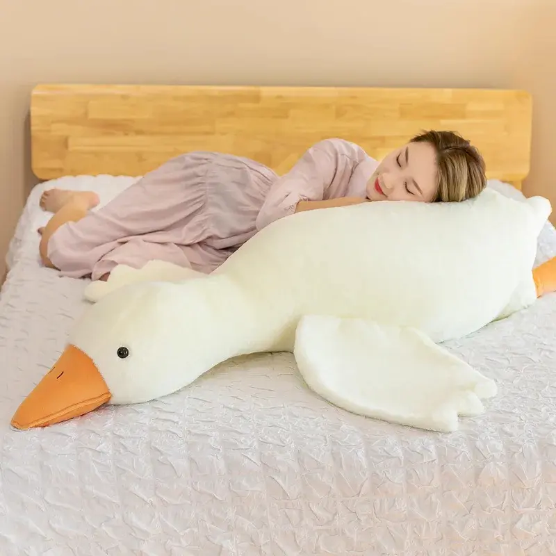 Cute Goose Plush Body Pillow, Soft Stuffed Animal Cushion for Bed, Sofa & Room Decor