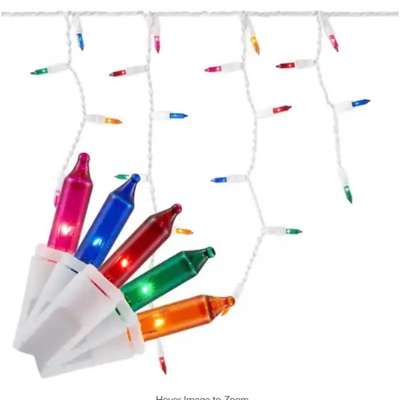 Celebrations 9097094 100 Count LED T5 RGBW Icicle Christmas Lights