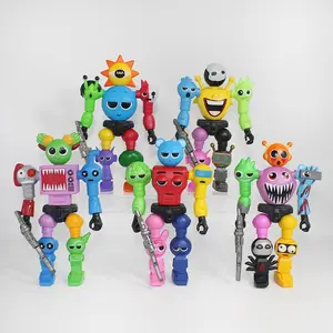 Colorful Rhythm Box Jointed Robot Action Figure, Poseable Collectible Music Box Toy, Durable PVC Décor for Game Room & Desktop