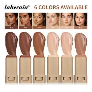 1Pcs 6 Color Rotating Solid Moisturizing Essence Stick, Beauty Balm Serum Boosted Skin Tint, Foundation Stick, Tinted Moisturizer for Face, Full Coverage Foundation, Concealer Stick for Foundation Makeup, Contour Sticks for Face Makeup, Concealer Cosmetic