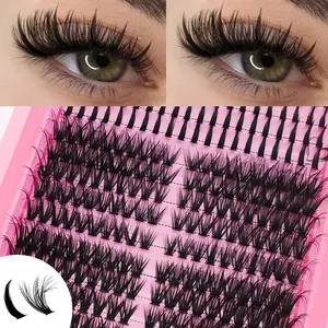 300 Cluster Eyelash Tips Design, Mixed Styles Cat Eye Anime Look Natural Lashes, DIY Home Use, Perfect for Daily Wear & Special Occasions