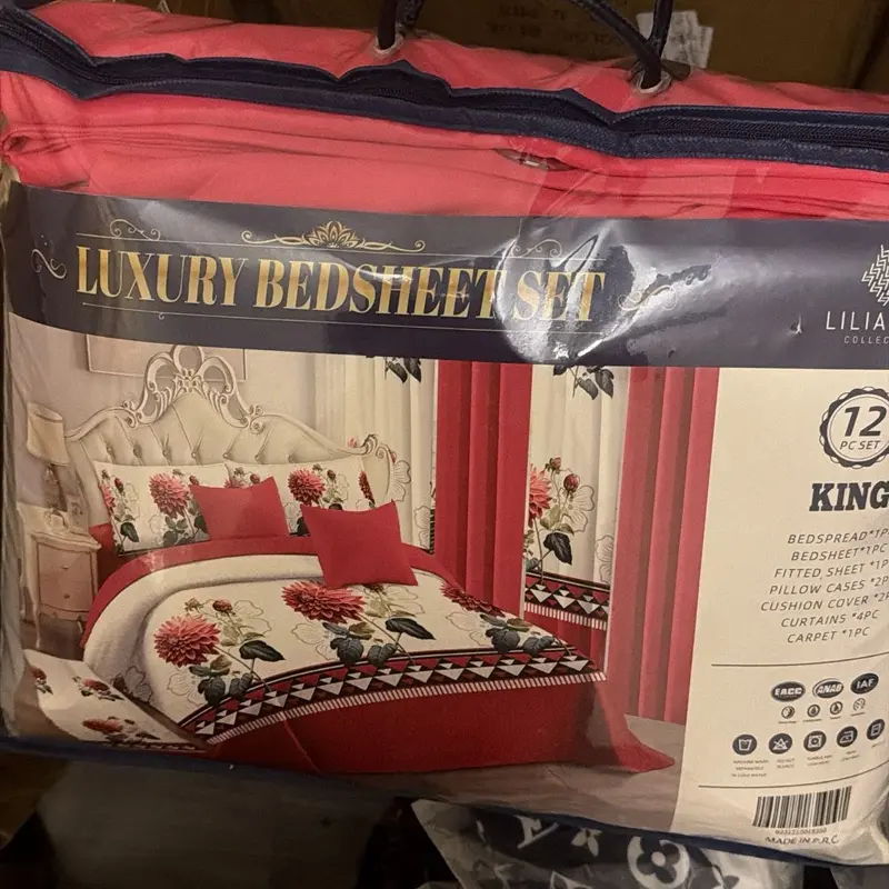12-Piece Bedroom Set – Blankets, Sheets, Curtains & Pillows