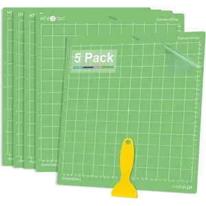 Standard Grip  Mats - 5 Pack 12x12 Compatible with Cricut Maker 3/Maker 4/Maker/Explore 3/4/Air 2/One, Standard Adhesive Sticky Green  Mat Replacement Accessories