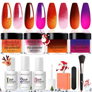 Honey Joy Sunset Orange & Pink Dip Powder Kit  Summer Vibe Nails | Easy At-Home Nails (No Lamp Needed)