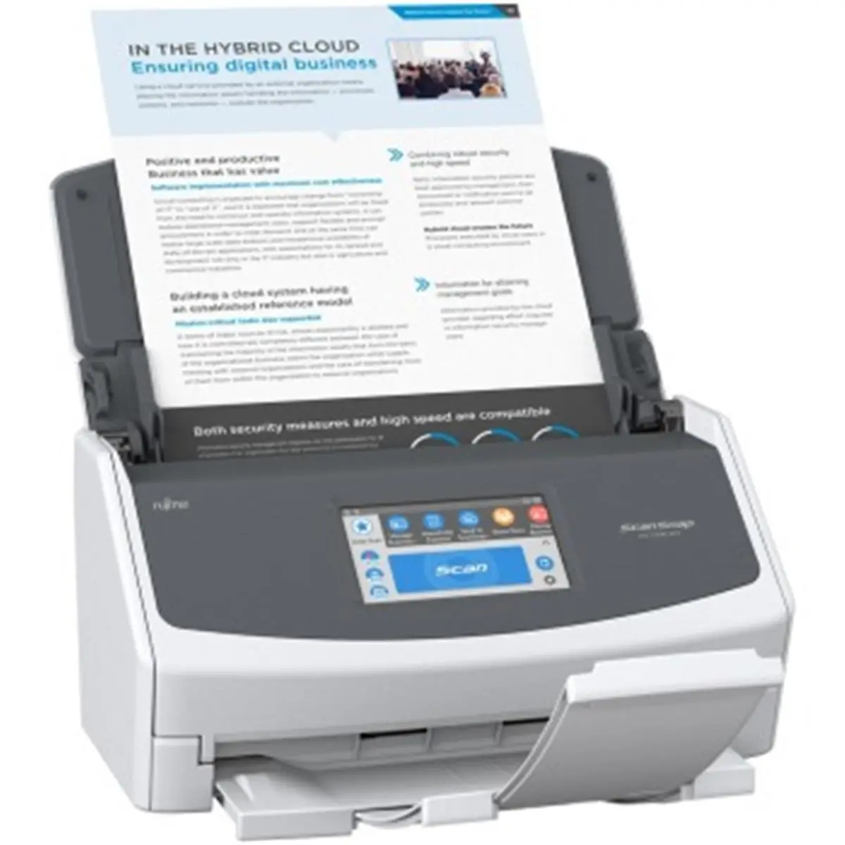 Fujitsu ScanSnap iX1500 Sheetfed Document Scanner - 600 dpi Optical, 30 ppm High Speed and High Quality, Duplex, 32-Bit Desktop Scanner for Invoices with Enhanced Usability