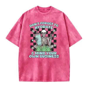 Don't Forget to Hydrate and Mind Your Business Shirt, Sarcastic Trendy Skeleton Shirt, Sassy Shirt, Funny Skeleton Shirt, Retro Skeleton Tee
