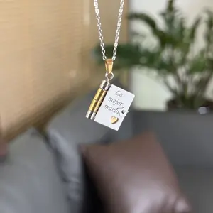 Book Necklace For Mom Mother's Day, Birthday, Memorial Gifts Love Jewelry A Letter for Mom