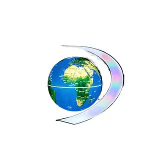 Tianyu Magnetic Float Globe with Luminous Rotating C-Shape Base - Home Decor, Creative Office Ornament, Night Light, Holiday Gift