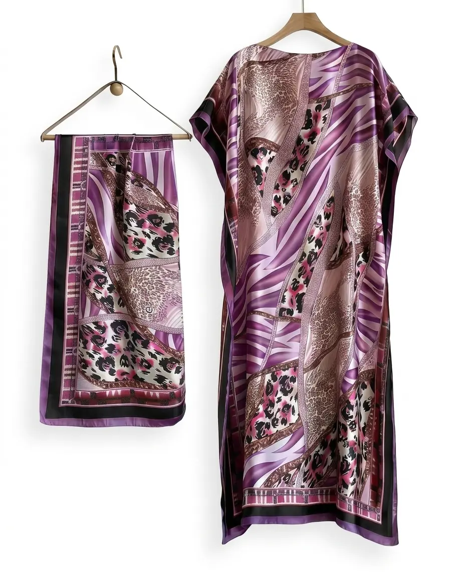 Women's Boho Floral Print 2-Piece Scarf & Poncho Set, Casual Soft Comfortable Shawl, Beach Cover-Up, Boho/Casual Shawls, Floral Print Brightens Simple Outfits Fashion Accessory