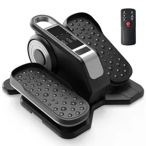 Under-Desk Elliptical Walking Exercise Machine - Compact Quiet Mini Pedal Exerciser with Adjustable Speed, LED Display, Portable Fitness Solution for Home, Office