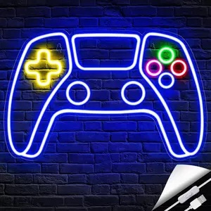 Adjustable USB Neon Light, Game Room Decoration, Neon Controller Sign, Teen Boy Bedroom Decor, Home Decor Lighting, Best Gamer Gift for Kids