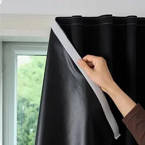 Magic Tape Blackout Curtain, 1 Count Window Blackout Cloth Curtain, Easy to Install, Bedroom & Living Room Use, Party Decor Accessory, Blackout Window Cover