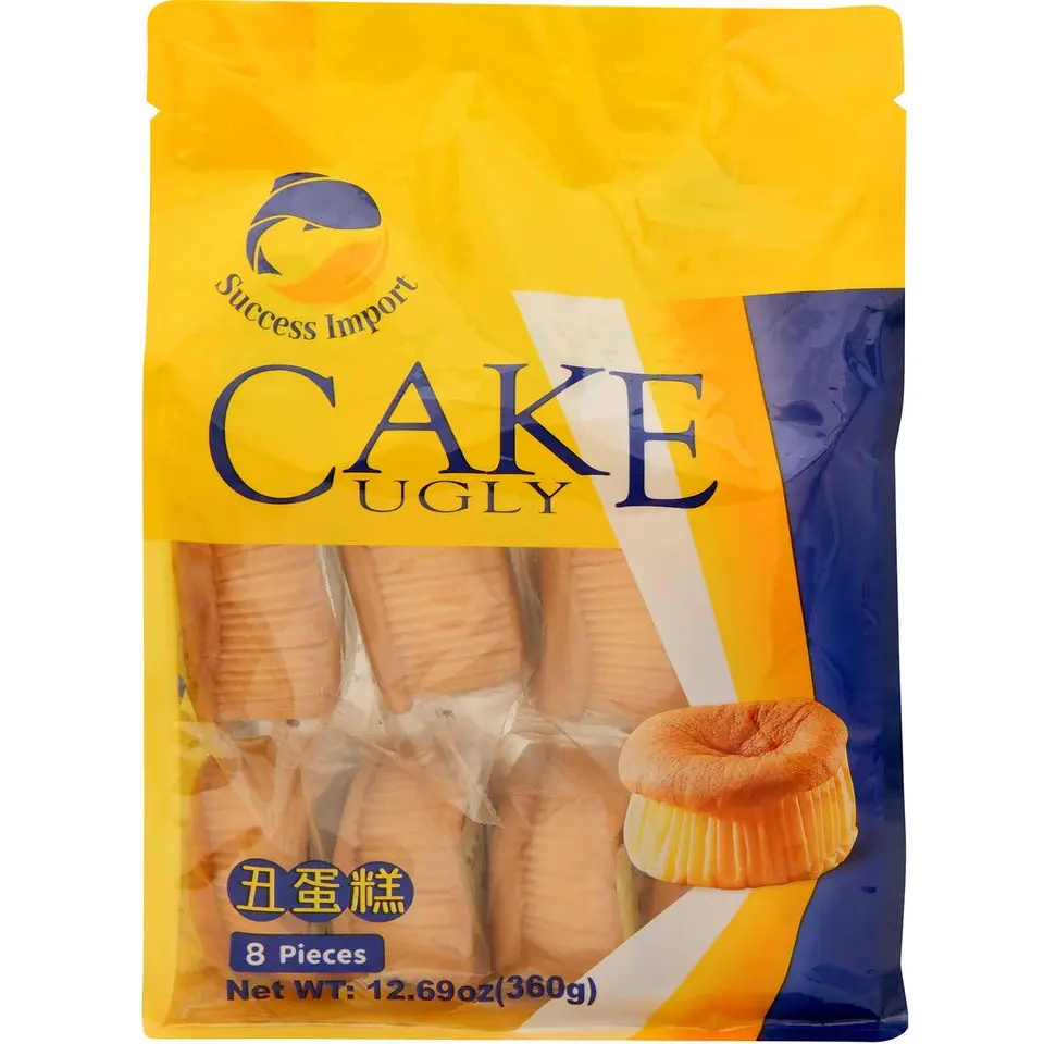 Sweet Soft Assorted Dessert Collection - 8-Piece Snack Cakes & Pastries Set with Ugly Cake, Egg Tarts, Wheat Flour, Emulsifiers - Ambient (12.69-14.1 oz), 8 Pieces