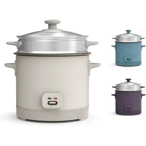 16 cup rice cooker with steamer dishwasher safe steaming basket rice paddle and measuring cup removable nonstick cooking bowl automatic keep warm function 400 watt oatmilk