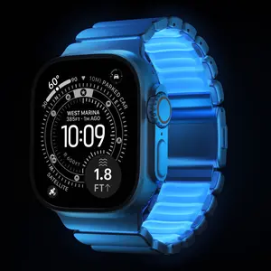 Luxury Titanium and Silicone Dual-Layer Hybrid Band, Compatible with Apple Watch Series 10/9/8/7/6/5/4, Ultra 2/1, SE 2/1, Dual-Color Fashion Design, Silicone Inner Lining Anti-Slip & Corrosion Resistant, Unisex, Fits 49mm 46mm 45mm 44mm Sizes, Accessorie