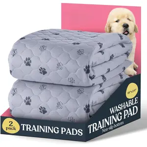 Super Absorbent Washable Pee Pads for Dogs - 2-Pack Superior  Puppy Pads Pet  Pads    Pee Pad Protects Against  Leakage Non-Slip Grip Prevents Slipping& Bunching