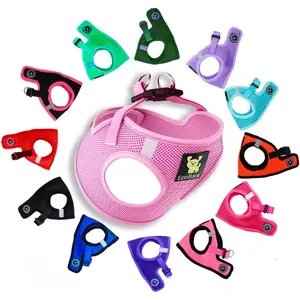 Teacup Dog Harness 💗 XXS Soft Mesh Step‑In Vest – No‑Pull Halter for Toy Breeds