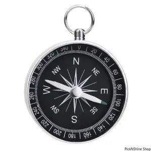 Aluminum Alloy Compass Keychain Pendant, Mini Pocket Portable Metal Compass, Practical Accessory For Outdoor Adventure Travel And Holiday Gifting