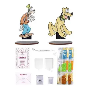 Crafts & Sewing Diamond Art Club Disney Goofy and Pluto Sparkle Pal Kit