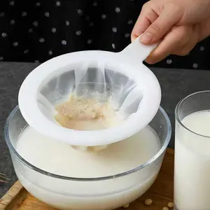 Ultra Fine Mesh Strainer Nylon Food Juice Strainer Yogurt Mesh Sieve Plastic Mesh Colander With Handle Mini Brine Shrimp Separation Net for Kitchen Utensils