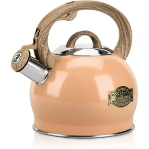 Kettle Stovetop, 2.1 Quart Stove Top Whistling  Kettle, Teapot Kettles with  Grade Stainless Steel and   Folding Handle, Suitable for All Heat Sources