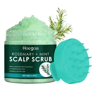 2 in 1 Rosemary Scalp Scrub & Massage Comb, 2pcs/set Oil Control Scalp Exfoliating Cleanser Cleansing Scrub & Comb, Moisturizing Hair Care Product for Women & Men Hydrating