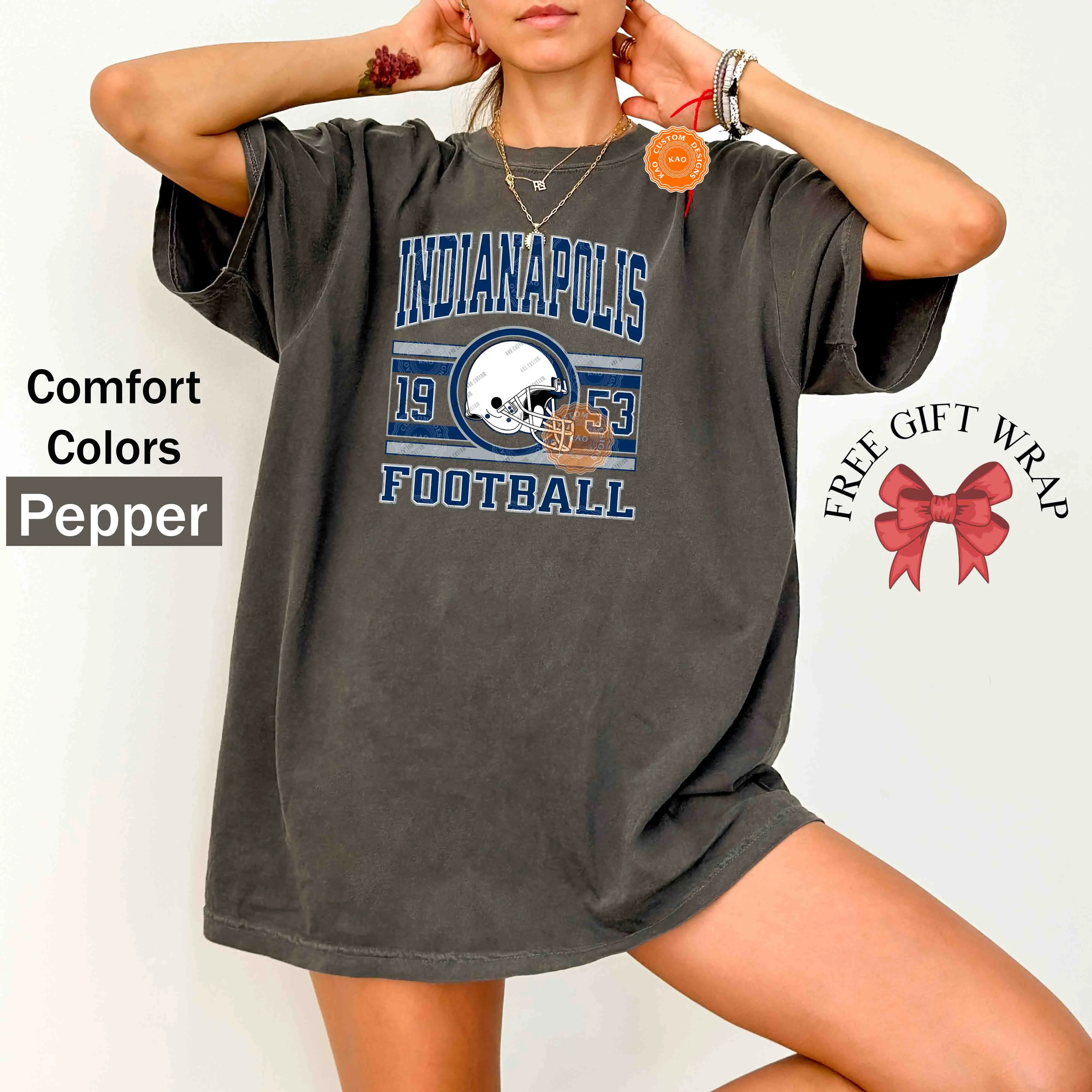 Comfort Colors Indianapolis Football T-Shirt, Sports Gear For Man And Woman, Game Day Shirt, Vintage Colt Outfit, Football Season Tee