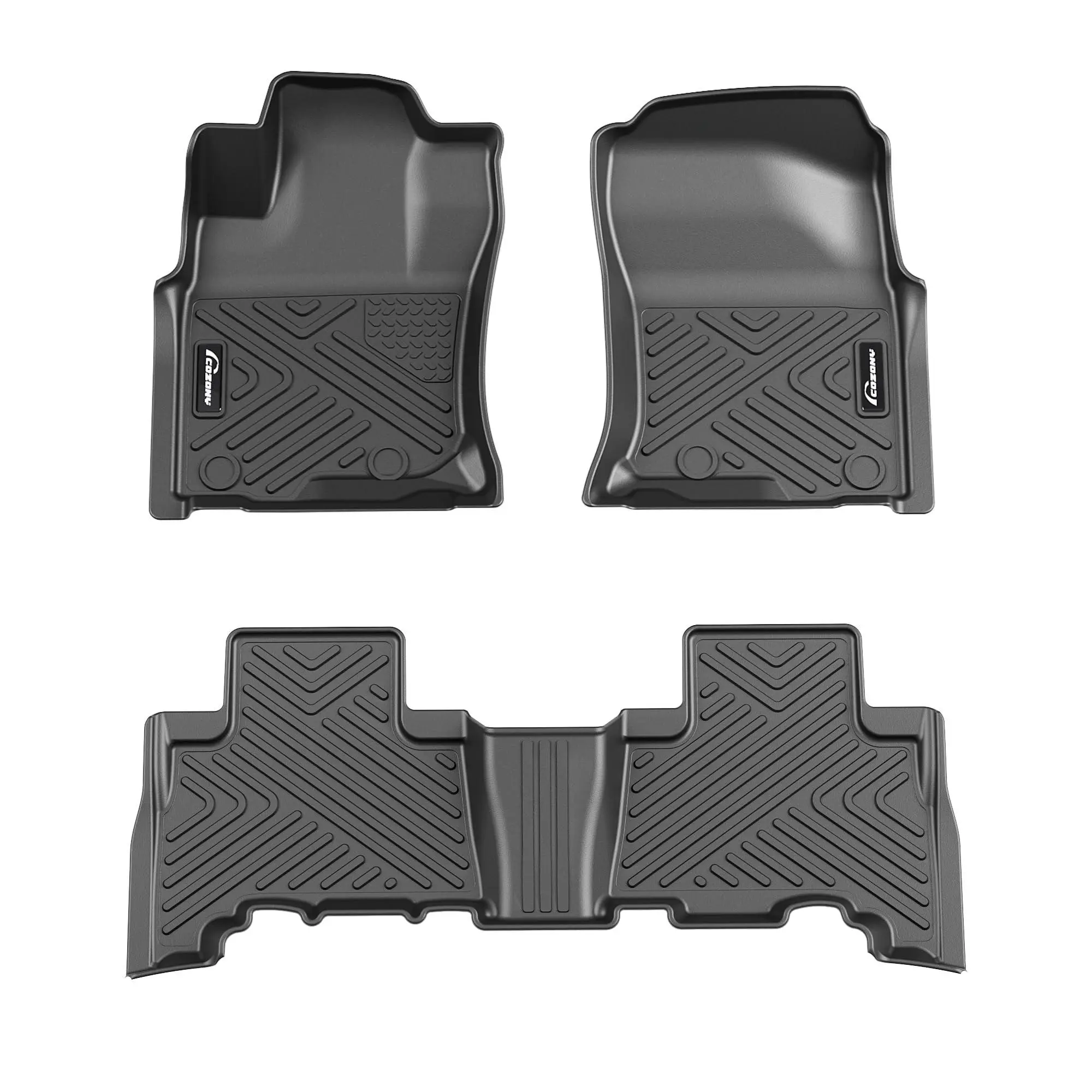 Garvee Floor Mats for Toyota 4Runner 2013-2024 & Lexus GX460 2014-2023 TPE All Weather Custom Fit Front 1st & 2nd Row Floor Liner, Black