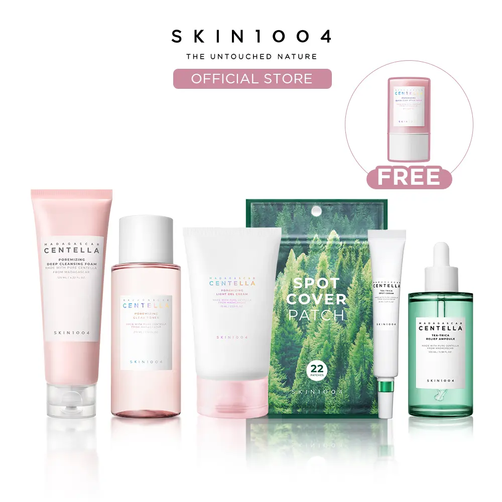 [SKIN1004 Live Exclusive Bundle] Pore Minimizing & Acne Care Routine Set + FREE GIFT