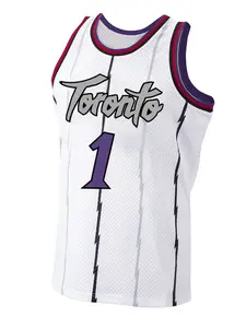 Men's 1 White Embroidered Basketball Jersey, Casual Short Sleeve Vest, Summer Fitted Long Clothing, Figure Pattern, Moderate Fabric, Sports Jersey